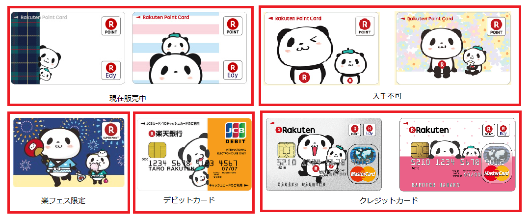 楽天カードのパンダ柄