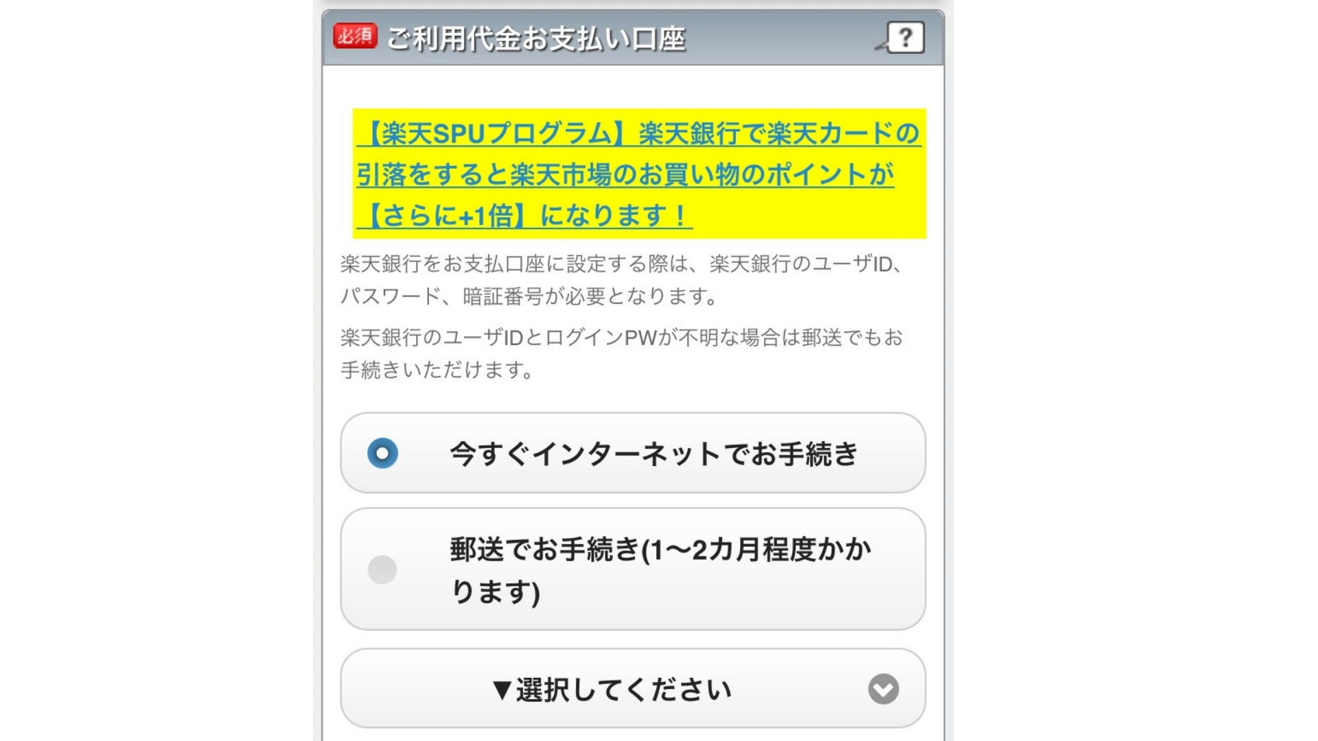 楽天カードの作り方(申し込み画面21)