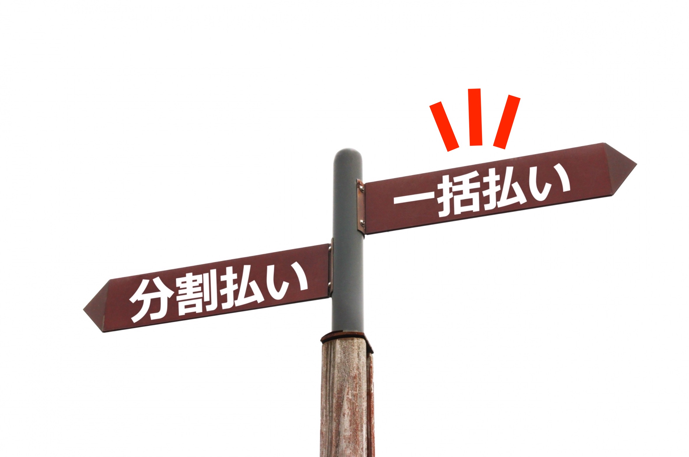 支払い方法は一括払い